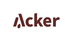Braunes Textlogo mit dem Wort „Acker“ auf weißem Hintergrund. Das stilisierte „A“ erinnert an eine Weinflasche, aus der ein Tropfen fällt.